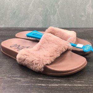Mad love women's faux fur slide phoebe MAUVE